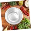 AUTSUPPL Aluminum Kitchen Wash Basin, Round Fruit Salad Washing Bowl, Smooth Surface Baking Mixing Bowl for Home Kitchen Prep view 4