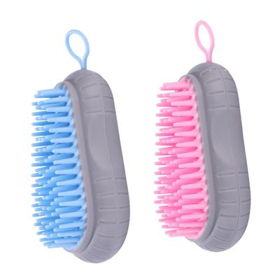 Anneome Hair Shampoo Brush and Scalp Massage Comb 2pcs Set Manual Hair Cleaning Massager for Home Use Haircare and Barbershop Supplies Random Color