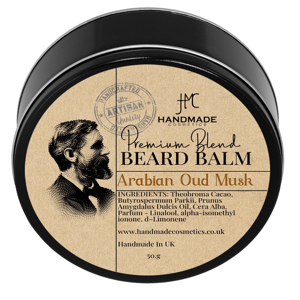 Beard Balm Sandalwood | Oud Natural Beard Taming Styling, 50g (Arabian Oud Musk)