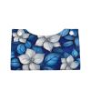 Blue White Floral Elegance Tissue Box Cover, Modern Long Tissue Box Holder, Foldable Leather Tissue Box Accessories for Bathroom, Office Desk, Car, Tabletop, Home Decor view 2