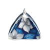 Blue White Floral Elegance Tissue Box Cover, Modern Long Tissue Box Holder, Foldable Leather Tissue Box Accessories for Bathroom, Office Desk, Car, Tabletop, Home Decor view 3