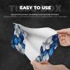 Blue White Floral Elegance Tissue Box Cover, Modern Long Tissue Box Holder, Foldable Leather Tissue Box Accessories for Bathroom, Office Desk, Car, Tabletop, Home Decor view 4