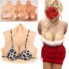 Fake breasts, Breast Breastplate Prosthesis High Collar Fake Breasts for Crossdressers Cosplay Mastectomy view 2