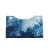 Abstract Ocean Waves Tissue Box Cover, Modern Long Tissue Box Holder, Foldable Leather Tissue Box Accessories for Bathroom, Office Desk, Car, Tabletop, Home Decor view 2
