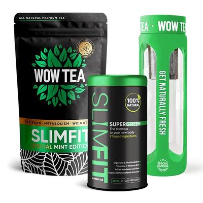 WOW TEA: SlimFit SuperGreen - Nutrient-Rich Blend for Wellness, 210 g