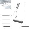 Rubber Broom Carpet Brush,Sweeping Brush Indoor,Carpet Rake Soft Broom 120cm Carpet Sweeper Pet Hair Remover with 3-Sections Metal Handle and 31cm Rubber Brush Head for Bathroom/Floor view 1