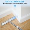 Rubber Broom Carpet Brush,Sweeping Brush Indoor,Carpet Rake Soft Broom 120cm Carpet Sweeper Pet Hair Remover with 3-Sections Metal Handle and 31cm Rubber Brush Head for Bathroom/Floor view 4