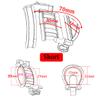 Black Male Double Head Lock Chastity Lock Double Curved face Ring Chastity Protection cage, Lightweight and Breathable (43mm/48mm/51mm) (Short) view 2