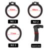 Black Male Double Head Lock Chastity Lock Double Curved face Ring Chastity Protection cage, Lightweight and Breathable (43mm/48mm/51mm) (Short) view 3