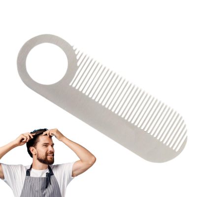Stainless Steel Moustache Comb - Stainless Steel Beard Comb, Beard Moustache Comb, Travel Comb for Finer Hair, Styling Comb, Dresser Hair Comb for Cloth
