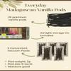 25 Everyday Madagascan Vanilla Pods | Grade A Vanilla Beans in Airtight Tin | Gourmet Sticks for Baking, 11-14cm long | 5 x 5 Vaccum Packs Inside | Vanillabazaar view 2