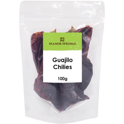 Dried Guajillo Chillies 100g by Manor Springs
