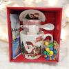 Christmas Assorted Treats Gift Hamper Holiday Mug & Treat Set with Hot Chocolate, Marshmallows, Chocolates, and Festive Mug Saucer Spoon view 2