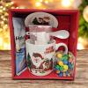 Christmas Assorted Treats Gift Hamper Holiday Mug & Treat Set with Hot Chocolate, Marshmallows, Chocolates, and Festive Mug Saucer Spoon view 3