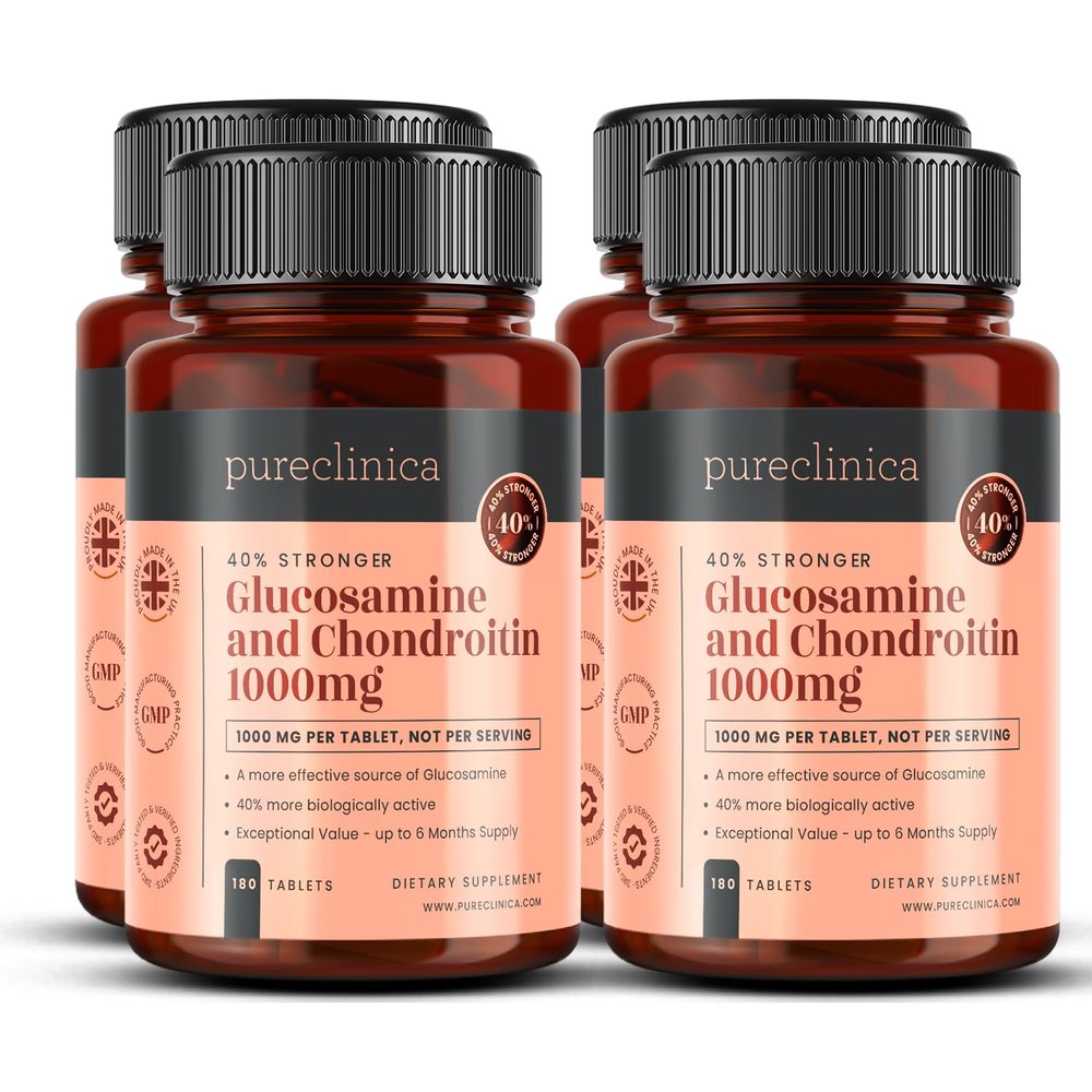 Glucosamine HCL and Chondroitin 1000mg X 720 Tablets (4 Bottles of 180) - 2 Years Supply