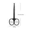 Naroote Rounded Curved Nose Hair Scissors, Eyebrow Scissors, Facial Hair Scissors For Men Black Stainless Steel with Travel Case For Mustache, Nose, Beard, Eyebrows, Eyelashes (Nose hair view 4