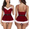 CXKOLD sexy christmas outfits for women plus size lingerie sexy lingerie for women crotchless women's sexy naughty outfits women see-through nightwear women babydoll lingerie nightwear view 3