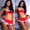 CXKOLD sexy christmas plus size lingerie uk sexy lingerie for women sets plus size 16 women's sexy naughty outfits red mini dress nightwear set latex crotchless underwear set view 3