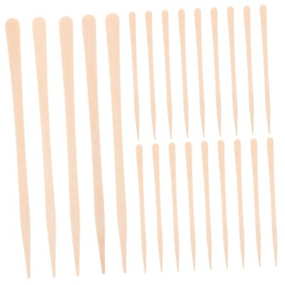 AUTSUPPL 100pcs Single Use Hair Removal Wooden Wax Sticks 88mm Irregular Wax Applicator Rods for Women Body Waxing Facial and Nose Hair Removal