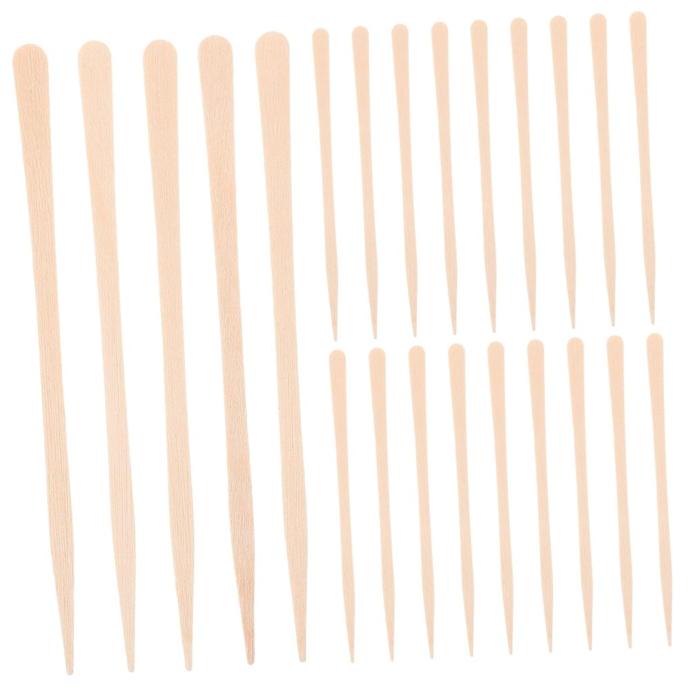AUTSUPPL 100pcs Single Use Hair Removal Wooden Wax Sticks 88mm Irregular Wax Applicator Rods for Women Body Waxing Facial and Nose Hair Removal