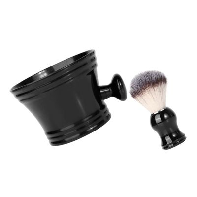 minkissy Beard Shaving Brush of Shaving Kit Beard Brush and Foaming Bowl for Men's Grooming