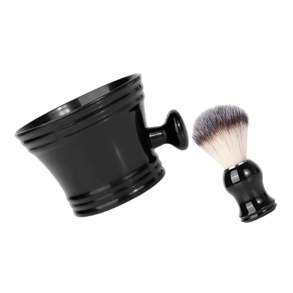 minkissy Beard Shaving Brush of Shaving Kit Beard Brush and Foaming Bowl for Men's Grooming