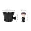minkissy Beard Shaving Brush of Shaving Kit Beard Brush and Foaming Bowl for Men's Grooming view 2