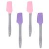 minkissy 4pcs Silicone Wax Spatulas Portable Multi-function Hair Removal Sticks for Women Professional Facial and Body Waxing Tools in Purple and Pink view 1
