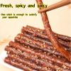 MKSDDF-90g*2 packs latiao shredded vegetarian steak spicy strips spicy gluten vegetarian meat snacks snacks Chinese snacks latio snacks (Spicy long gluten * 2 pac) view 3