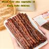 MKSDDF-90g*2 packs latiao shredded vegetarian steak spicy strips spicy gluten vegetarian meat snacks snacks Chinese snacks latio snacks (Spicy long gluten * 2 pac) view 4