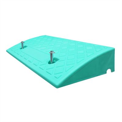 SFNIOKFG Lightweight & Portable Plastic Curb Ramps for Driveway & Sidewalks,Curb Threshold Slope, for Cars, Bicycles and Motorcycles (Color : Green, Size : 49 * 27 * 7cm)