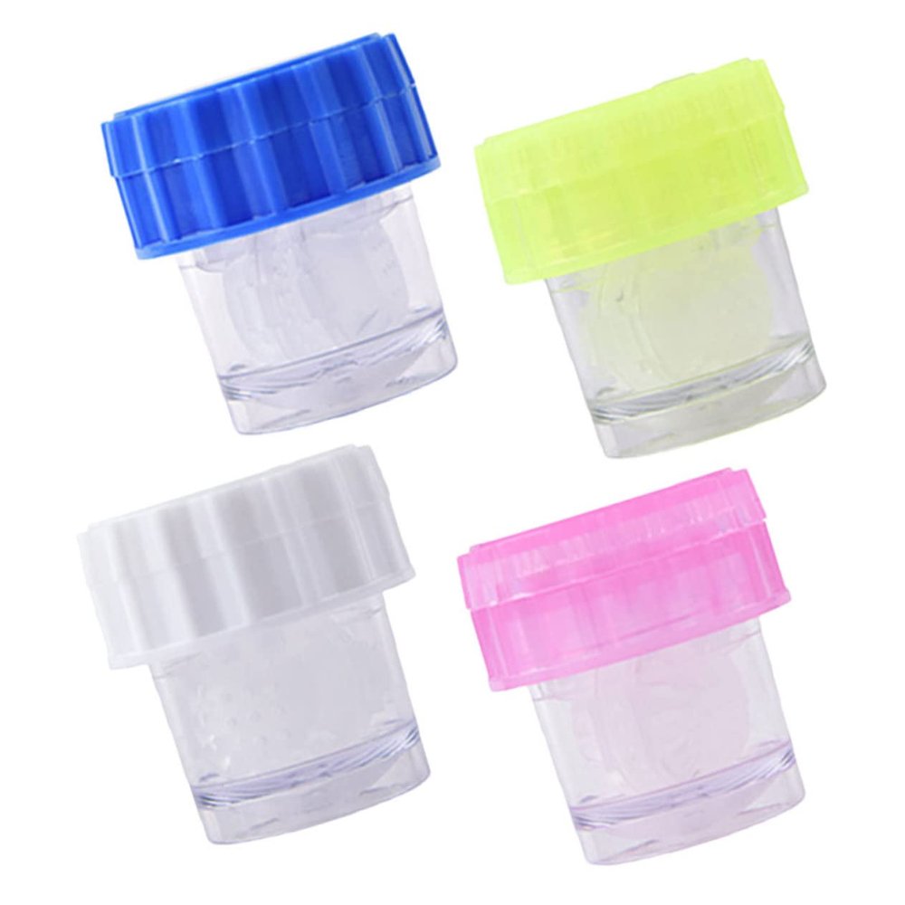 FRCOLOR 4pcs Lens Cleaning Box Contacts Cleaning Case for Lenses Cleaners for Travel