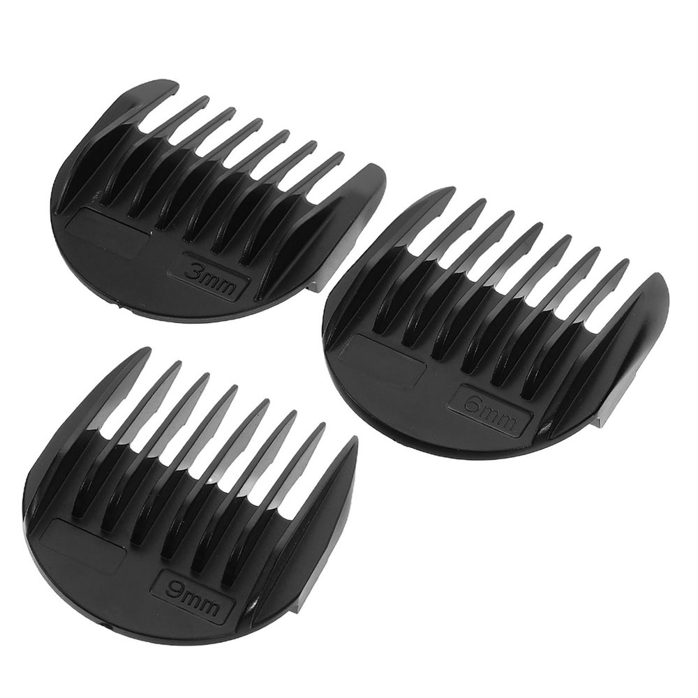 Didiseaon 3Pcs Hair Clipper Guards with Adjustable Length Precise Haircuts, Universal Clipper Guard Attachments for Fc5908 Fc5909, Black, Home Professional Use