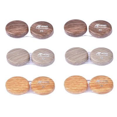 bepisof Contact Lens Case - Dual Case with Leather Ring, Leak-Proof and Portable(3Colors6Pack)