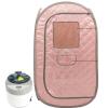 AOEGBY Steam Box Portable Steam Sauna Set Foldable One Person SPA Tent With 4L Larger Steamer,Remote Control Home Sauna(Pink) view 1