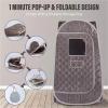 AOEGBY Steam Box Portable Steam Sauna Full Body Personal Home Spa Foldable Saunas Tent With 4L & 1500W Steam Generator Home Sauna(Khaki Set) view 3