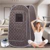 AOEGBY Steam Box Portable Steam Sauna Full Body Personal Home Spa Foldable Saunas Tent With 4L & 1500W Steam Generator Home Sauna(Khaki Set) view 4