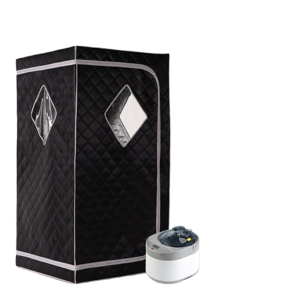 AOEGBY Steam Box Portable Sauna Box For Home Steam Sauna Indoor Foldable Sauna Tent Personal Full Body Spa With 4L 1600W Steamer Remote Control Home Sauna(Tent and 4L Steamer)