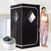 AOEGBY Steam Box Portable Sauna Box For Home Steam Sauna Indoor Foldable Sauna Tent Personal Full Body Spa With 4L 1600W Steamer Remote Control Home Sauna(Tent and 4L Steamer) view 3