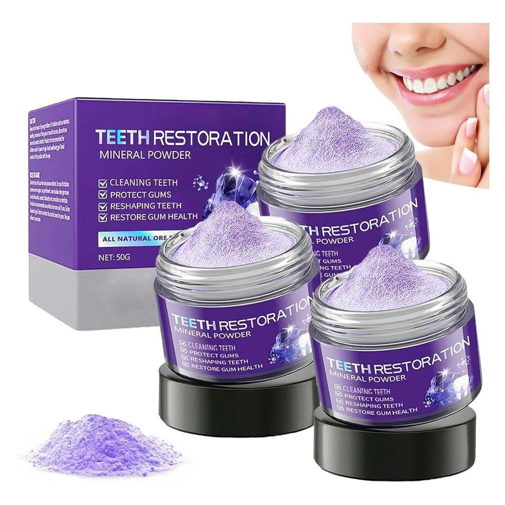GarageLine Teeth Restoration Mineral Powder,Mineral Tooth Powder,Teeth Whitening Powder,Teethrestoration Mineral Powder,Dental Restoration Mineral Powder,Effective in strengthening Teeth Gums (3)
