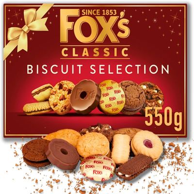 Fox's Fabulously Biscuit Selection Assortment Luxury Box, Perfect for Christmas Gifts, Cookies, Featuring Milk Chocolate Rounds, Viennese Fingers, Jam Creams (2 Boxes)