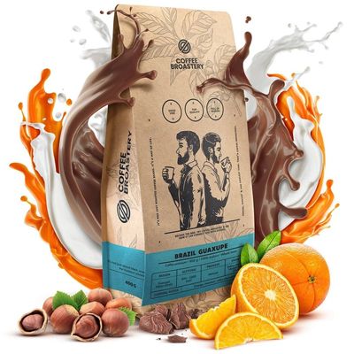Coffee Broastery Coffee Beans Brazil Guaxupe Premium 400g 0.4kg | Brazilian Speciality Coffee | Brazil | Freshly Roasted | Artisan Coffee Roastery | Coffee Bags | Coffee Beans | Espresso Coffee