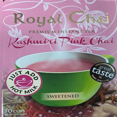 Royal Chai Premium Instant Tea, Kashmiri Pink Chai, Sweetened and unsweetened both available (Sweetened)