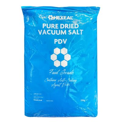 Hexeal PDV Salt 25kg 25kg Bag of Food Grade Salt for Cooking and Water Softening