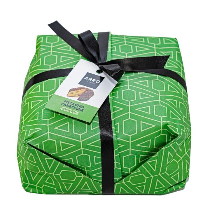 ARRO Pistachio Panettone 750g  Authentic Italian Cake with Pistachios & Chocolate, Luxury Gift in Wrapping, Perfect for Family, Couples, or Festive Gatherings