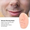NutriEss 3Pack Silicone Nose Model with Mouth Piercing Practice Structure Light Skin Imitation Reusable Flexible Piercing Display Soft Elastic for Piercing Instruction (Light Beige) view 2