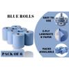 12 x Centre Feed Rolls Blue Tissue Paper Roll (2 Ply) Centrefeed Paper Tissue Rolls -Embossed Pattern Hand Towel-for Home Office Warehouse Bathroom Garage Kitchen, Wipe Away view 4