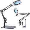 15X Magnifying Glass Lamp with Clamp and Stand, 72 LEDs Desk Lamp with 3 Color Temperatures and 10 Levels Adjustable Brightness for Diamond Art Accessories Hobbies Crafts Reading Close Work Magnifier view 1