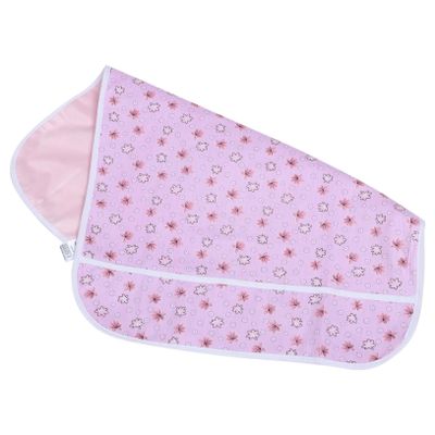 FRCOLOR Waterproof Adult Feeding Bib with Sturdy Cotton and Pvc Material, Easy to Clean and Reusable Clothing Protector for Elderly Patients during Mealtime