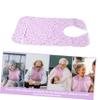 FRCOLOR Waterproof Adult Feeding Bib with Sturdy Cotton and Pvc Material, Easy to Clean and Reusable Clothing Protector for Elderly Patients during Mealtime view 3